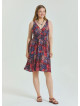 V Neck Robe Red Plus Size Dress 4588